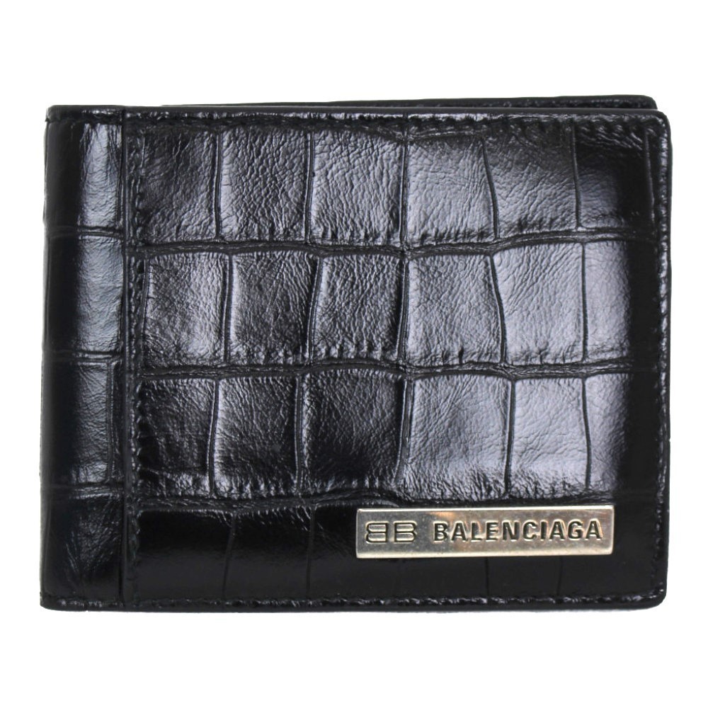 Balenciaga Leather Wallet Bag Black